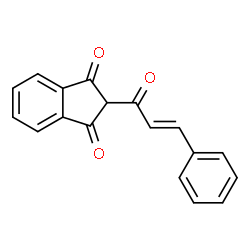 ChemSpider 2D Image | 2-[(2E)-3-Phenyl-2-propenoyl]-1H-indene-1,3(2H)-dione | C18H12O3