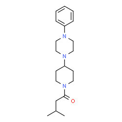ChemSpider 2D Image | 3-Methyl-1-[4-(4-phenyl-1-piperazinyl)-1-piperidinyl]-1-butanone | C20H31N3O