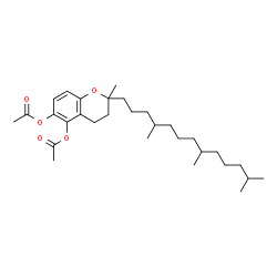 ChemSpider 2D Image | 2-Methyl-2-(4,8,12-trimethyltridecyl)-3,4-dihydro-2H-chromene-5,6-diyl diacetate | C30H48O5
