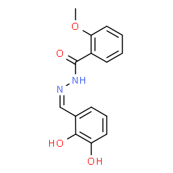 ChemSpider 2D Image | N'-[(Z)-(2,3-Dihydroxyphenyl)methylene]-2-methoxybenzohydrazide | C15H14N2O4