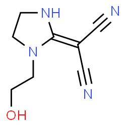 ChemSpider 2D Image | [1-(2-Hydroxyethyl)-2-imidazolidinylidene]malononitrile | C8H10N4O