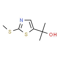 ChemSpider 2D Image | 2-[2-(Methylsulfanyl)-1,3-thiazol-5-yl]-2-propanol | C7H11NOS2