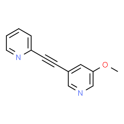 ChemSpider 2D Image | 3-methoxy-5-pyridin-2-ylethynylpyridine | C13H10N2O