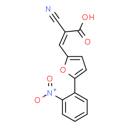 ChemSpider 2D Image | (2Z)-2-Cyano-3-[5-(2-nitrophenyl)-2-furyl]acrylic acid | C14H8N2O5