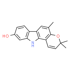 ChemSpider 2D Image | 3,11-Dihydro-3,3,5-trimethylpyrano[3,2-a]carbazol-9-ol | C18H17NO2