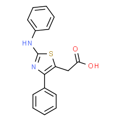 ChemSpider 2D Image | (2-Anilino-4-phenyl-1,3-thiazol-5-yl)acetic acid | C17H14N2O2S