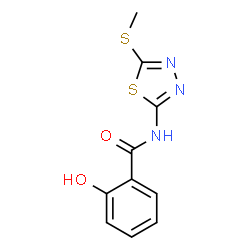 ChemSpider 2D Image | 2-Hydroxy-N-[5-(methylsulfanyl)-1,3,4-thiadiazol-2-yl]benzamide | C10H9N3O2S2