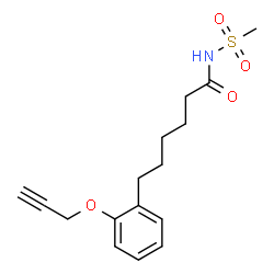 ChemSpider 2D Image | N-methylsulfonyl-6-(2-propargyloxyphenyl)hexanamide | C16H21NO4S