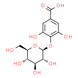 ChemSpider 2D Image | 4-(Î²-D-Glucopyranosyloxy)-3,5-dihydroxybenzoic acid | C13H16O10