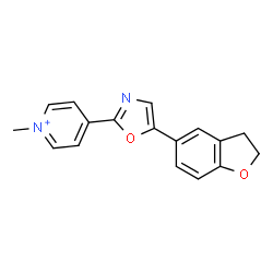 ChemSpider 2D Image | 4-[5-(2,3-Dihydro-1-benzofuran-5-yl)-1,3-oxazol-2-yl]-1-methylpyridinium | C17H15N2O2