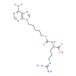 ChemSpider 2D Image | N~5~-(Diaminomethylene)-N~2~-[({5-[6-(dimethylamino)-9H-purin-9-yl]pentyl}oxy)carbonyl]ornithine | C19H31N9O4