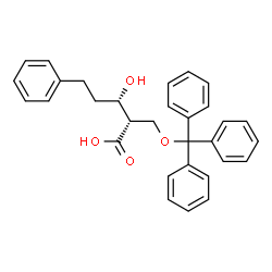ChemSpider 2D Image | (2S,3S)-3-Hydroxy-5-phenyl-2-[(trityloxy)methyl]pentanoic acid | C31H30O4