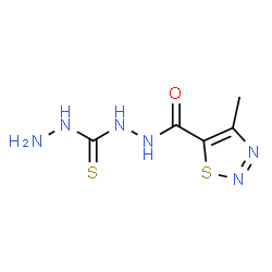 ChemSpider 2D Image | N'-(Hydrazinocarbonothioyl)-4-methyl-1,2,3-thiadiazole-5-carbohydrazide | C5H8N6OS2