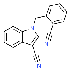 ChemSpider 2D Image | 1-(2-Cyanobenzyl)-1H-indole-3-carbonitrile | C17H11N3