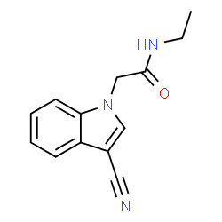 ChemSpider 2D Image | 2-(3-Cyano-1H-indol-1-yl)-N-ethylacetamide | C13H13N3O