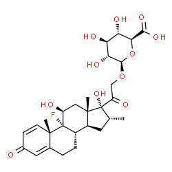 ChemSpider 2D Image | Dexamethasone ?-D-Glucuronide | C28H37FO11