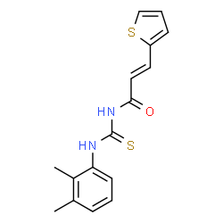 ChemSpider 2D Image | (2E)-N-[(2,3-Dimethylphenyl)carbamothioyl]-3-(2-thienyl)acrylamide | C16H16N2OS2