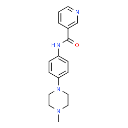 ChemSpider 2D Image | N-[4-(4-Methyl-1-piperazinyl)phenyl]nicotinamide | C17H20N4O
