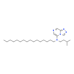 ChemSpider 2D Image | N-Hexadecyl-N-(3-methylbutyl)[1,2,4]triazolo[4,3-a]pyrazin-5-amine | C26H47N5