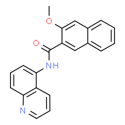 ChemSpider 2D Image | 3-Methoxy-N-(5-quinolinyl)-2-naphthamide | C21H16N2O2