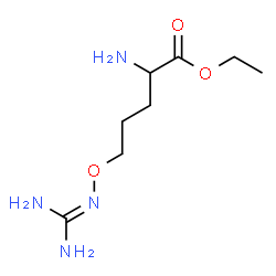 ChemSpider 2D Image | Ethyl 5-{[(diaminomethylene)amino]oxy}norvalinate | C8H18N4O3