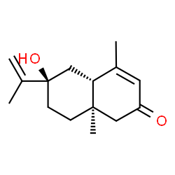ChemSpider 2D Image | (4aS,6R,8aR)-6-Hydroxy-6-isopropenyl-4,8a-dimethyl-4a,5,6,7,8,8a-hexahydro-2(1H)-naphthalenone | C15H22O2