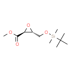 ChemSpider 2D Image | Methyl (2S,3R)-3-({[dimethyl(2-methyl-2-propanyl)silyl]oxy}methyl)-2-oxiranecarboxylate | C11H22O4Si