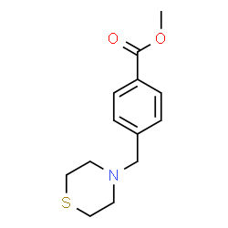 ChemSpider 2D Image | Methyl 4-(4-thiomorpholinylmethyl)benzoate | C13H17NO2S
