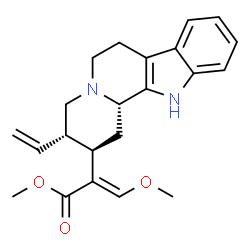 ChemSpider 2D Image | Methyl (15alpha,16E,20beta)-16-(methoxymethylene)coryn-18-en-17-oate | C22H26N2O3