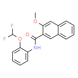 ChemSpider 2D Image | N-[2-(Difluoromethoxy)phenyl]-3-methoxy-2-naphthamide | C19H15F2NO3