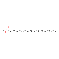 ChemSpider 2D Image | Methyl (9E,11E,13E,15E)-(1-~14~C)-9,11,13,15-octadecatetraenoate | C1814CH30O2