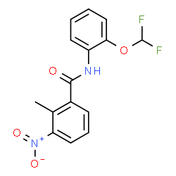 ChemSpider 2D Image | N-[2-(Difluoromethoxy)phenyl]-2-methyl-3-nitrobenzamide | C15H12F2N2O4
