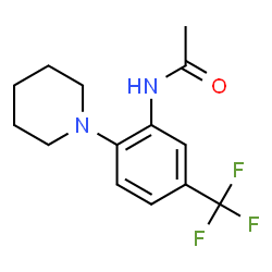 ChemSpider 2D Image | N-[2-(1-Piperidinyl)-5-(trifluoromethyl)phenyl]acetamide | C14H17F3N2O