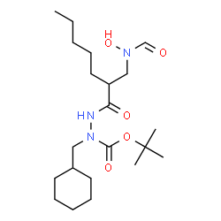 ChemSpider 2D Image | 2-Methyl-2-propanyl 1-(cyclohexylmethyl)-2-(2-{[formyl(hydroxy)amino]methyl}heptanoyl)hydrazinecarboxylate | C21H39N3O5