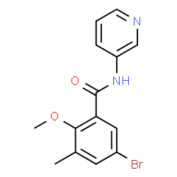 ChemSpider 2D Image | 5-Bromo-2-methoxy-3-methyl-N-(3-pyridinyl)benzamide | C14H13BrN2O2