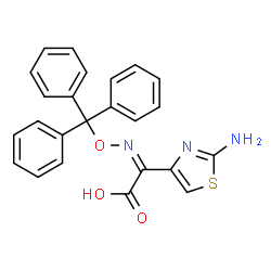 ChemSpider 2D Image | (Z)-2-(2-Aminothiazole-4-yl-)-2-trityloxyimino acetic acid | C24H19N3O3S