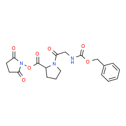 ChemSpider 2D Image | 2,5-Dioxo-1-pyrrolidinyl N-[(benzyloxy)carbonyl]glycylprolinate | C19H21N3O7