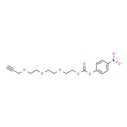 ChemSpider 2D Image | 4-Nitrophenyl 2-{2-[2-(2-propyn-1-yloxy)ethoxy]ethoxy}ethyl carbonate | C16H19NO8