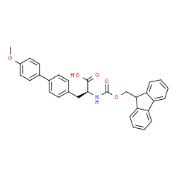 ChemSpider 2D Image | (2S)-2-{[(9H-Fluoren-9-ylmethoxy)carbonyl]amino}-3-(4'-methoxy-4-biphenylyl)propanoic acid (non-preferred name) | C31H27NO5