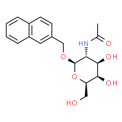 ChemSpider 2D Image | 2-Naphthylmethyl 2-acetamido-2-deoxy-beta-D-galactopyranoside | C19H23NO6