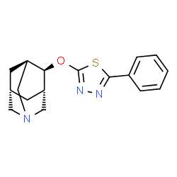 ChemSpider 2D Image | (3R,4s,5S,7s)-4-[(5-Phenyl-1,3,4-thiadiazol-2-yl)oxy]-1-azatricyclo[3.3.1.1~3,7~]decane | C17H19N3OS
