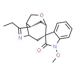 ChemSpider 2D Image | (1'R,3R,7'S)-6'-Ethyl-1-methoxyspiro[indole-3,2'-[10]oxa[5]azatricyclo[5.3.1.0~4,8~]undec[5]en]-2(1H)-one | C19H22N2O3