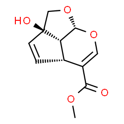 ChemSpider 2D Image | Methyl (2aR,4aR,7aR,7bR)-2a-hydroxy-2a,4a,7a,7b-tetrahydro-2H-1,7-dioxacyclopenta[cd]indene-5-carboxylate | C11H12O5