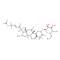 ChemSpider 2D Image | (4S,8beta,9alpha,13alpha,14beta,16beta,17xi,20S,23E)-2-(alpha-L-Gulopyranosyloxy)-16,20-dihydroxy-9,10,14-trimethyl-1,11,22-trioxo-4,9-cyclo-9,10-secocholesta-5,23-dien-25-yl acetate | C38H56O13