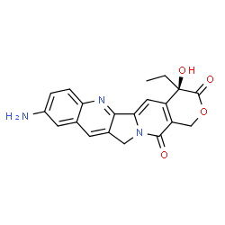 ChemSpider 2D Image | (4R)-9-Amino-4-ethyl-4-hydroxy-1H-pyrano[3',4':6,7]indolizino[1,2-b]quinoline-3,14(4H,12H)-dione | C20H17N3O4