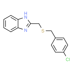 ChemSpider 2D Image | 2-{[(4-Chlorobenzyl)sulfanyl]methyl}-1H-benzimidazole | C15H13ClN2S
