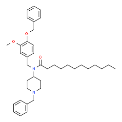 ChemSpider 2D Image | N-[4-(Benzyloxy)-3-methoxybenzyl]-N-(1-benzyl-4-piperidinyl)dodecanamide | C39H54N2O3