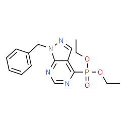 ChemSpider 2D Image | Diethyl (1-benzyl-1H-pyrazolo[3,4-d]pyrimidin-4-yl)phosphonate | C16H19N4O3P