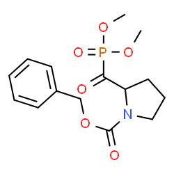 ChemSpider 2D Image | Benzyl 2-[(dimethoxyphosphoryl)carbonyl]-1-pyrrolidinecarboxylate | C15H20NO6P