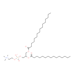 ChemSpider 2D Image | 3-(Palmitoyloxy)-2-(pentadecanoyloxy)propyl 2-(trimethylammonio)ethyl phosphate | C39H78NO8P